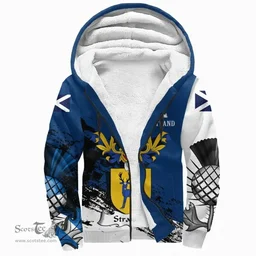Scottish Strachan Clan Scottish Family Crest Scotland Alba Thistle Sherpa Hoodie