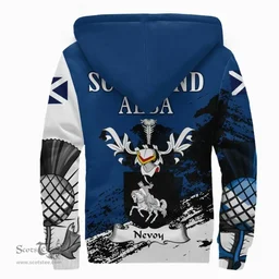 Scottish Nevoy Clan Scottish Family Crest Scotland Alba Thistle Sherpa Hoodie