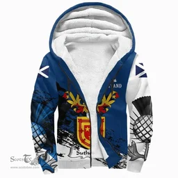 Scottish Sutherland Clan Scottish Family Crest Scotland Alba Thistle Sherpa Hoodie