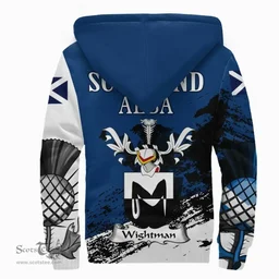 Scottish Wightman Clan Scottish Family Crest Scotland Alba Thistle Sherpa Hoodie