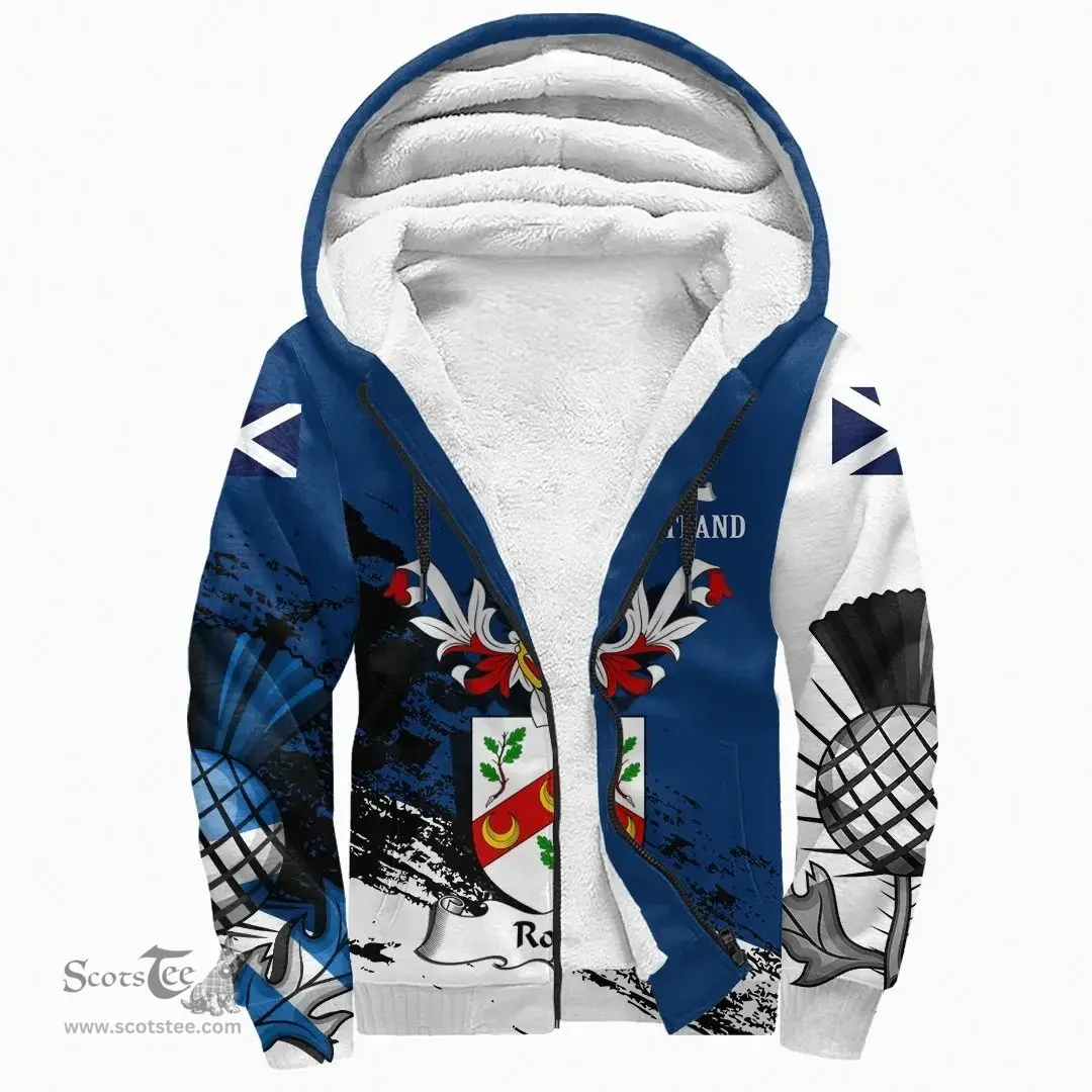 Scottish Rodie Clan Scottish Family Crest Scotland Alba Thistle Sherpa Hoodie