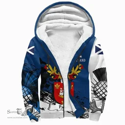 Scottish Paris Clan Scottish Family Crest Scotland Alba Thistle Sherpa Hoodie
