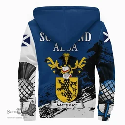 Scottish Mortimer Clan Scottish Family Crest Scotland Alba Thistle Sherpa Hoodie