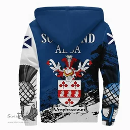 Scottish Umphrastoun Clan Scottish Family Crest Scotland Alba Thistle Sherpa Hoodie
