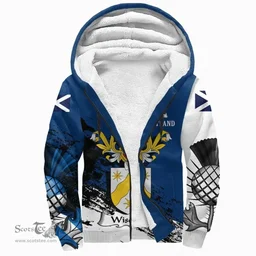 Scottish Wiseman Clan Scottish Family Crest Scotland Alba Thistle Sherpa Hoodie