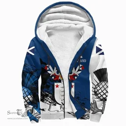 Scottish Pont Clan Scottish Family Crest Scotland Alba Thistle Sherpa Hoodie