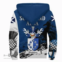 Scottish Shadden Clan Scottish Family Crest Scotland Alba Thistle Sherpa Hoodie