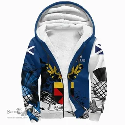 Scottish Matthews Clan Scottish Family Crest Scotland Alba Thistle Sherpa Hoodie