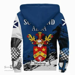 Scottish Wardrop Clan Scottish Family Crest Scotland Alba Thistle Sherpa Hoodie