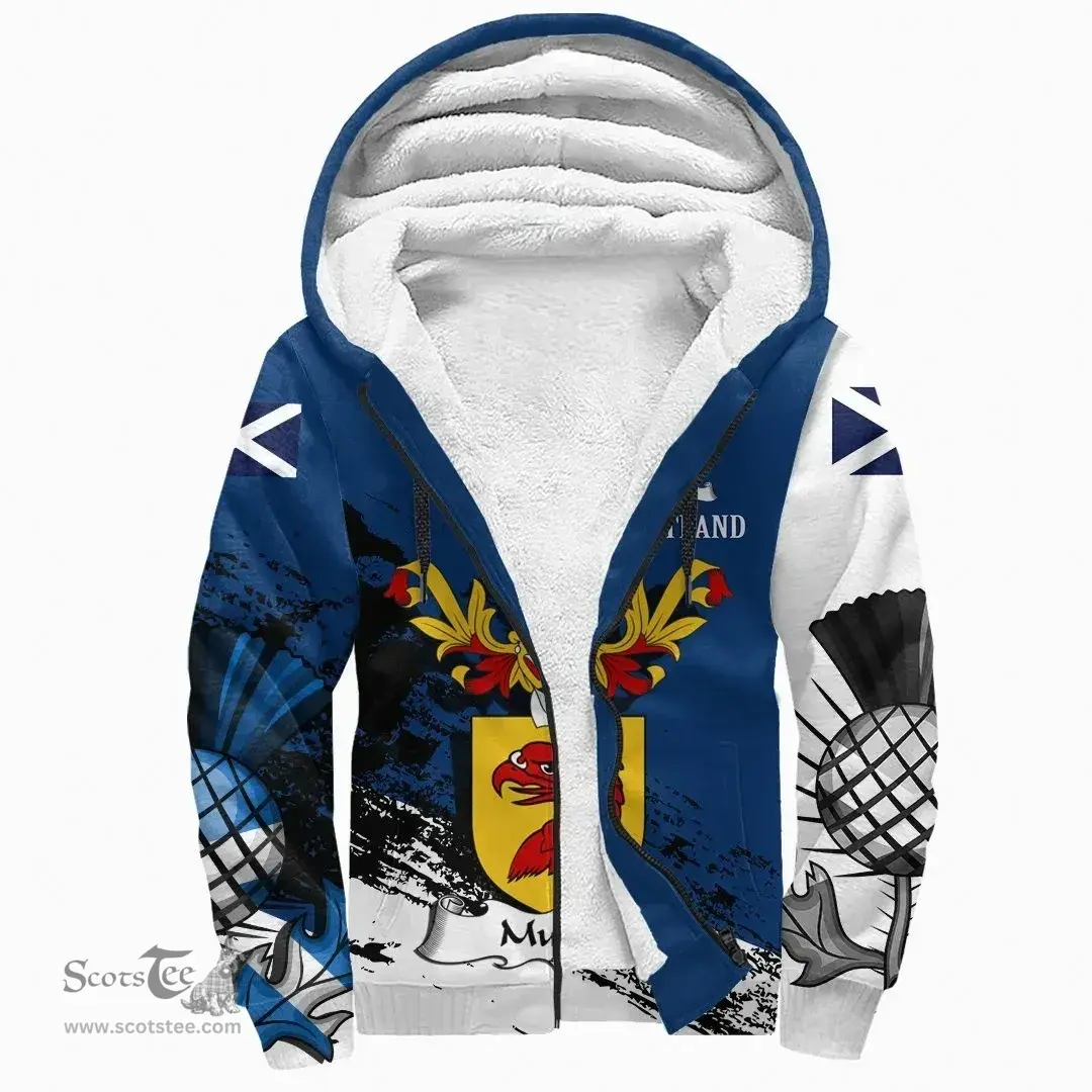 Scottish Munro Clan Scottish Family Crest Scotland Alba Thistle Sherpa Hoodie