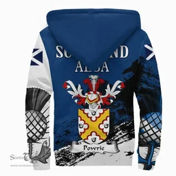 Scottish Powrie Clan Scottish Family Crest Scotland Alba Thistle Sherpa Hoodie