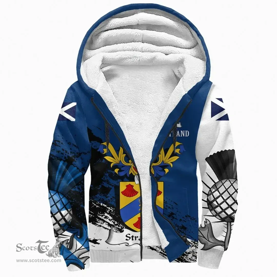Scottish Strathy Clan Scottish Family Crest Scotland Alba Thistle Sherpa Hoodie