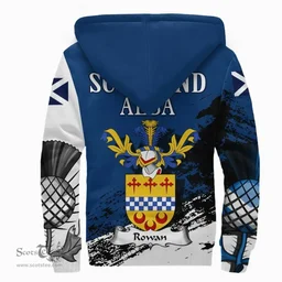 Scottish Rowan Clan Scottish Family Crest Scotland Alba Thistle Sherpa Hoodie