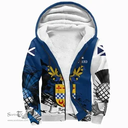 Scottish Rowan Clan Scottish Family Crest Scotland Alba Thistle Sherpa Hoodie