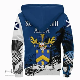 Scottish Starke Clan Scottish Family Crest Scotland Alba Thistle Sherpa Hoodie