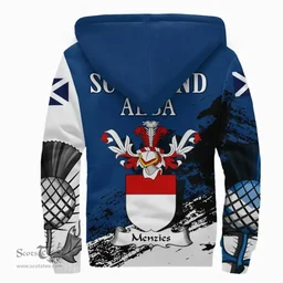 Scottish Menzies Clan Scottish Family Crest Scotland Alba Thistle Sherpa Hoodie