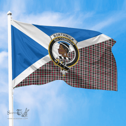 Scottish Borthwick Ancient Crest and Scotland Flag Scottish Tartan Flag