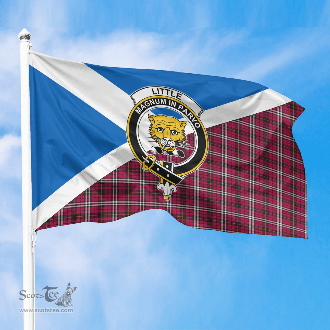 Scottish Little Crest and Scotland Flag Scottish Tartan Flag