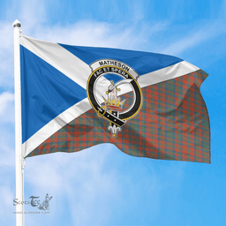 Scottish Matheson Ancient Crest and Scotland Flag Scottish Tartan Flag