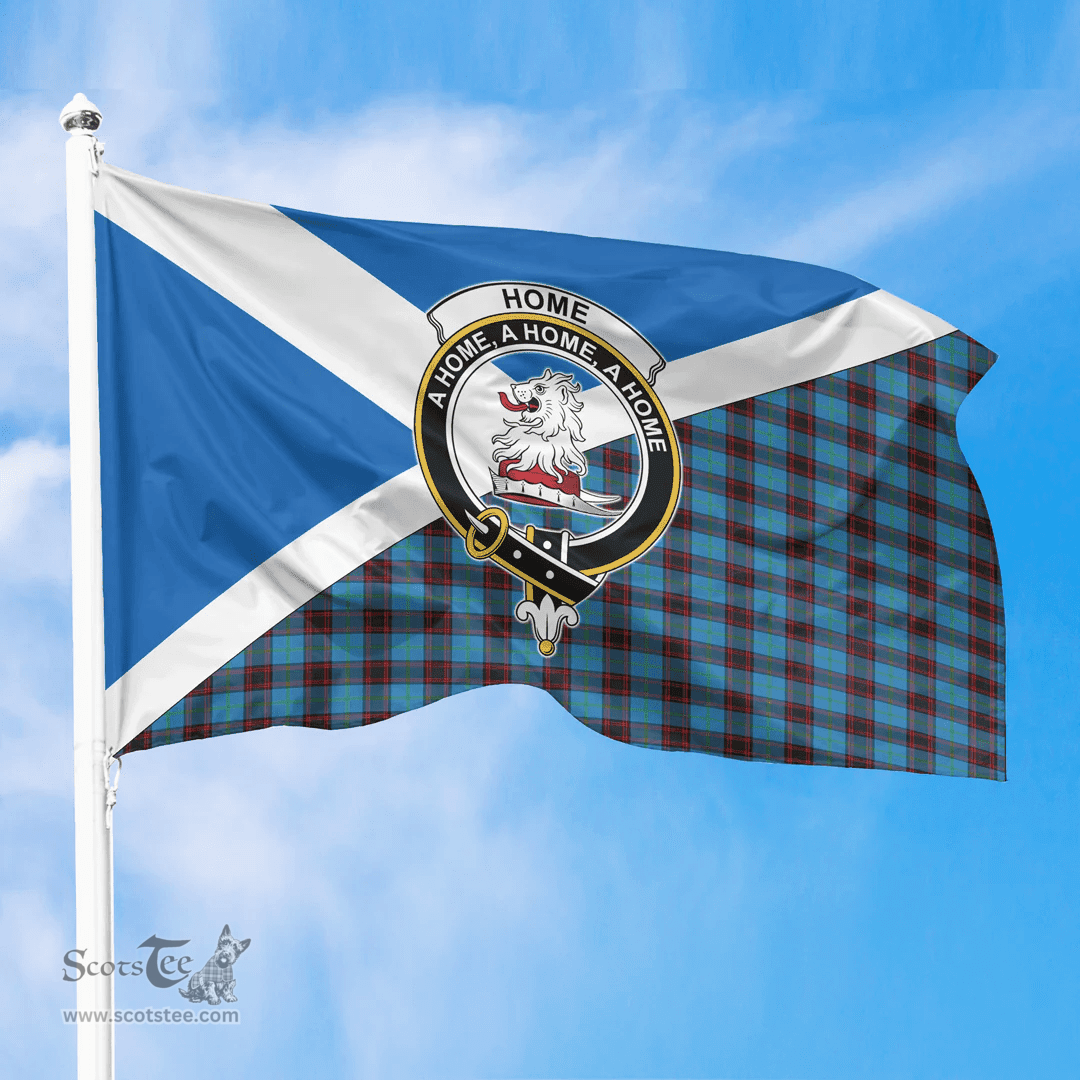 Scottish Home Ancient Crest and Scotland Flag Scottish Tartan Flag