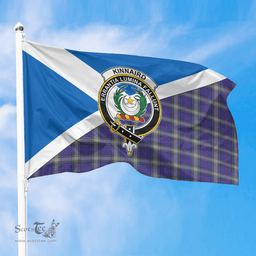 Scottish Kinnaird Crest and Scotland Flag Scottish Tartan Flag