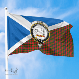 Scottish Skene Modern Crest and Scotland Flag Scottish Tartan Flag