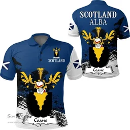 Scottish Coane Clan Scottish Family Crest Scotland Alba Thistle Polo Shirt