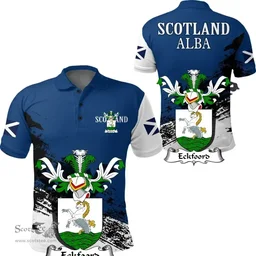 Scottish Eckfoord Clan Scottish Family Crest Scotland Alba Thistle Polo Shirt
