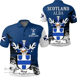 Scottish Heys Clan Scottish Family Crest Scotland Alba Thistle Polo Shirt