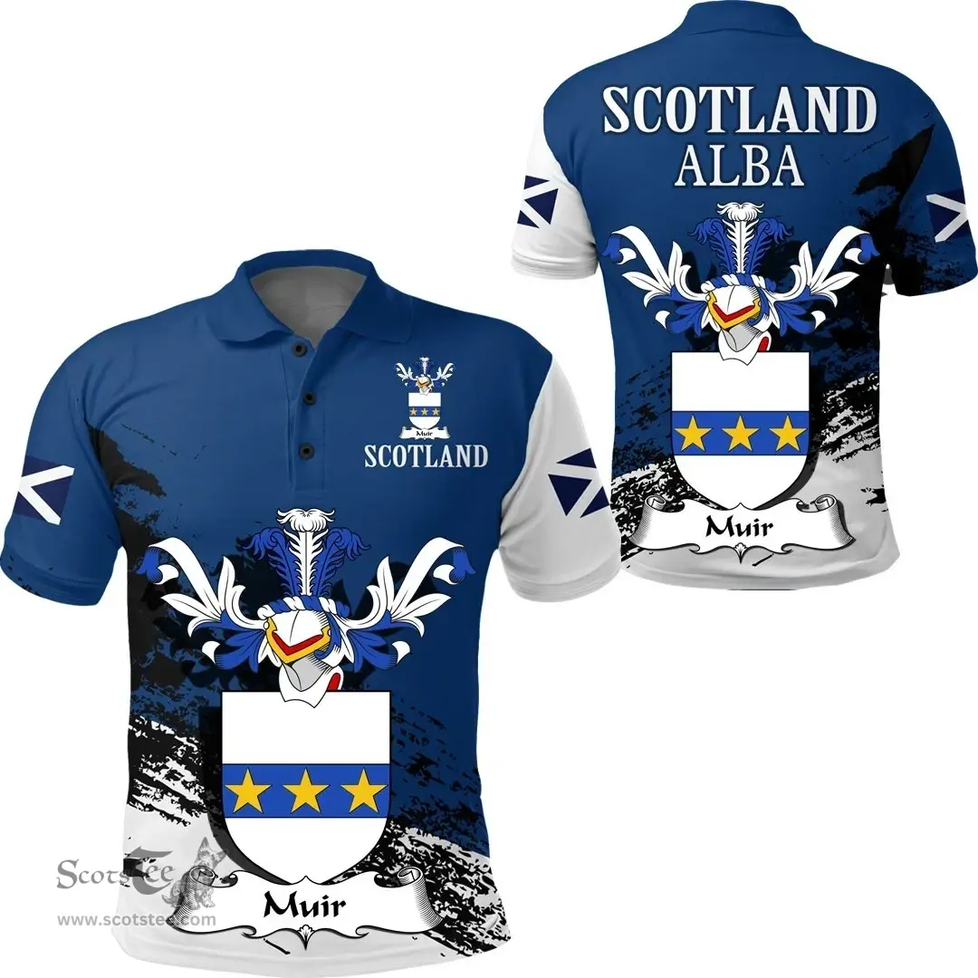 Scottish Muirhead Clan Scottish Family Crest Scotland Alba Thistle Polo Shirt