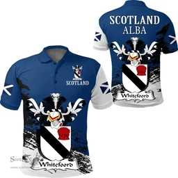 Scottish Whitefoord Clan Scottish Family Crest Scotland Alba Thistle Polo Shirt