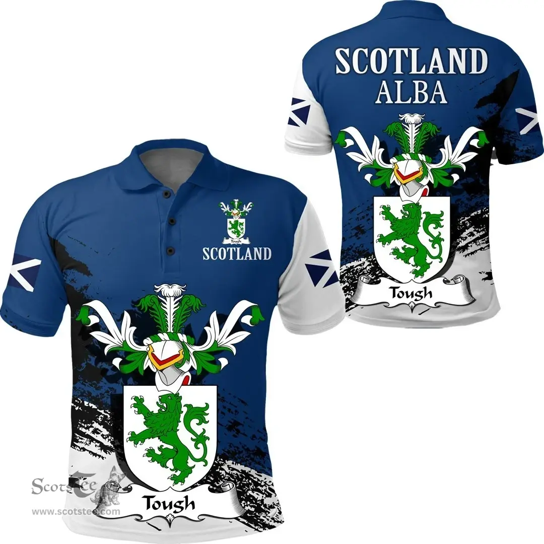Scottish Tough Clan Scottish Family Crest Scotland Alba Thistle Polo Shirt