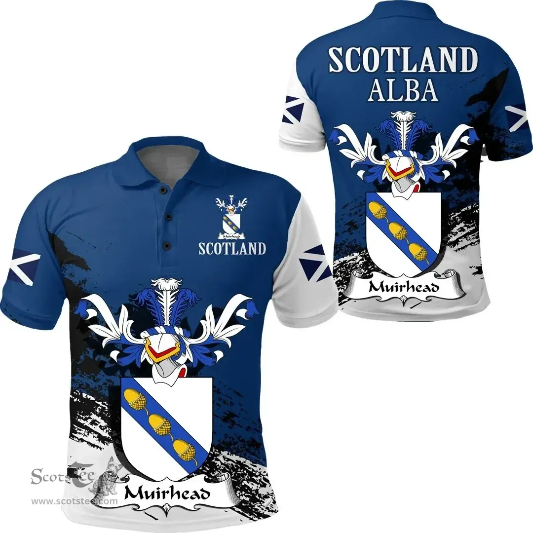 Scottish Muir or Mure Clan Scottish Family Crest Scotland Alba Thistle Polo Shirt