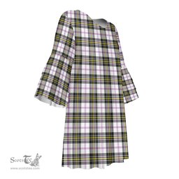 Scottish MacPherson Dress Modern Tartan Womens Stacked Ruffle Sleeve Tartan Dress