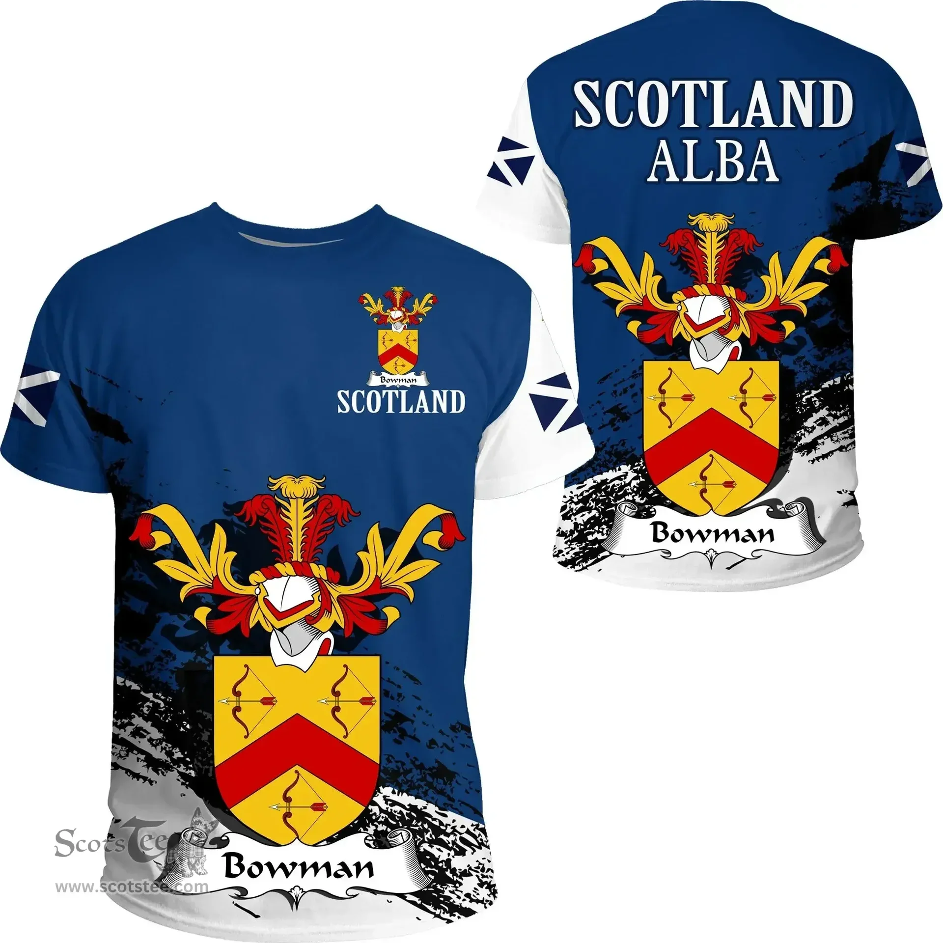 Scottish Bowman Clan Scottish Family Crest Scotland Alba Thistle T Shirt