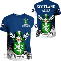 Scottish Beveridge Clan Scottish Family Crest Scotland Alba Thistle T Shirt
