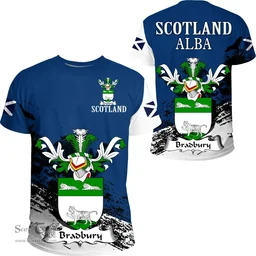 Scottish Bradbury Clan Scottish Family Crest Scotland Alba Thistle T Shirt