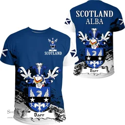 Scottish Barr or Barry Clan Scottish Family Crest Scotland Alba Thistle T Shirt