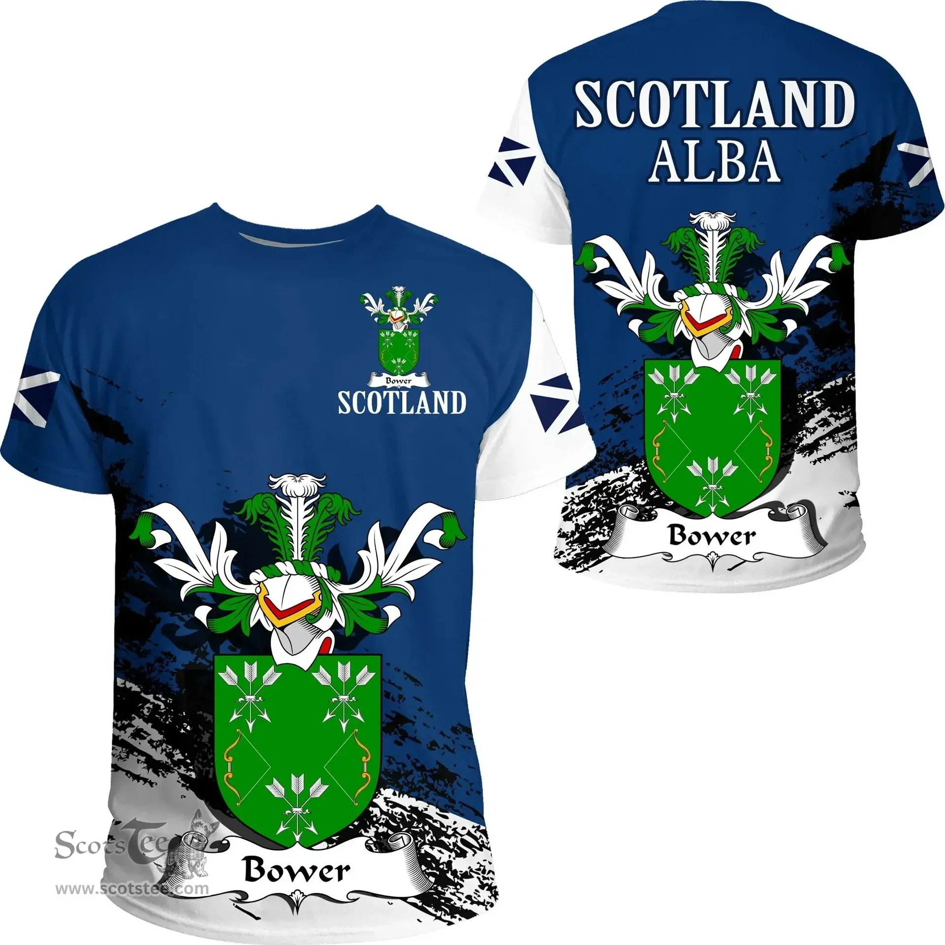 Scottish Bower Clan Scottish Family Crest Scotland Alba Thistle T Shirt