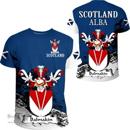 Scottish Balmakin Clan Scottish Family Crest Scotland Alba Thistle T Shirt