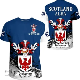 Scottish Bickerton Clan Scottish Family Crest Scotland Alba Thistle T Shirt