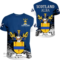 Scottish Barns Clan Scottish Family Crest Scotland Alba Thistle T Shirt