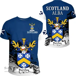 Scottish Barclay Clan Scottish Family Crest Scotland Alba Thistle T Shirt