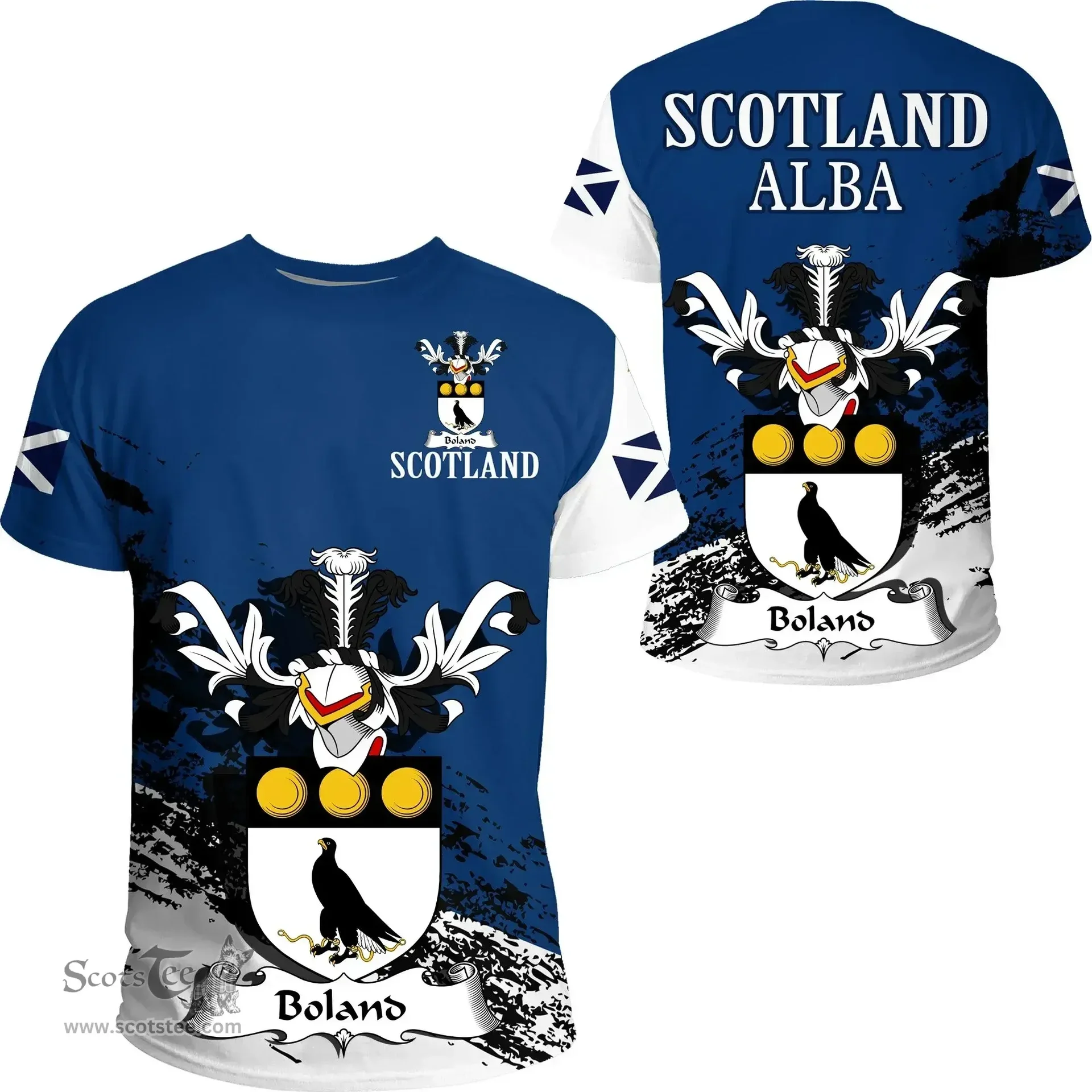 Scottish Boland Clan Scottish Family Crest Scotland Alba Thistle T Shirt