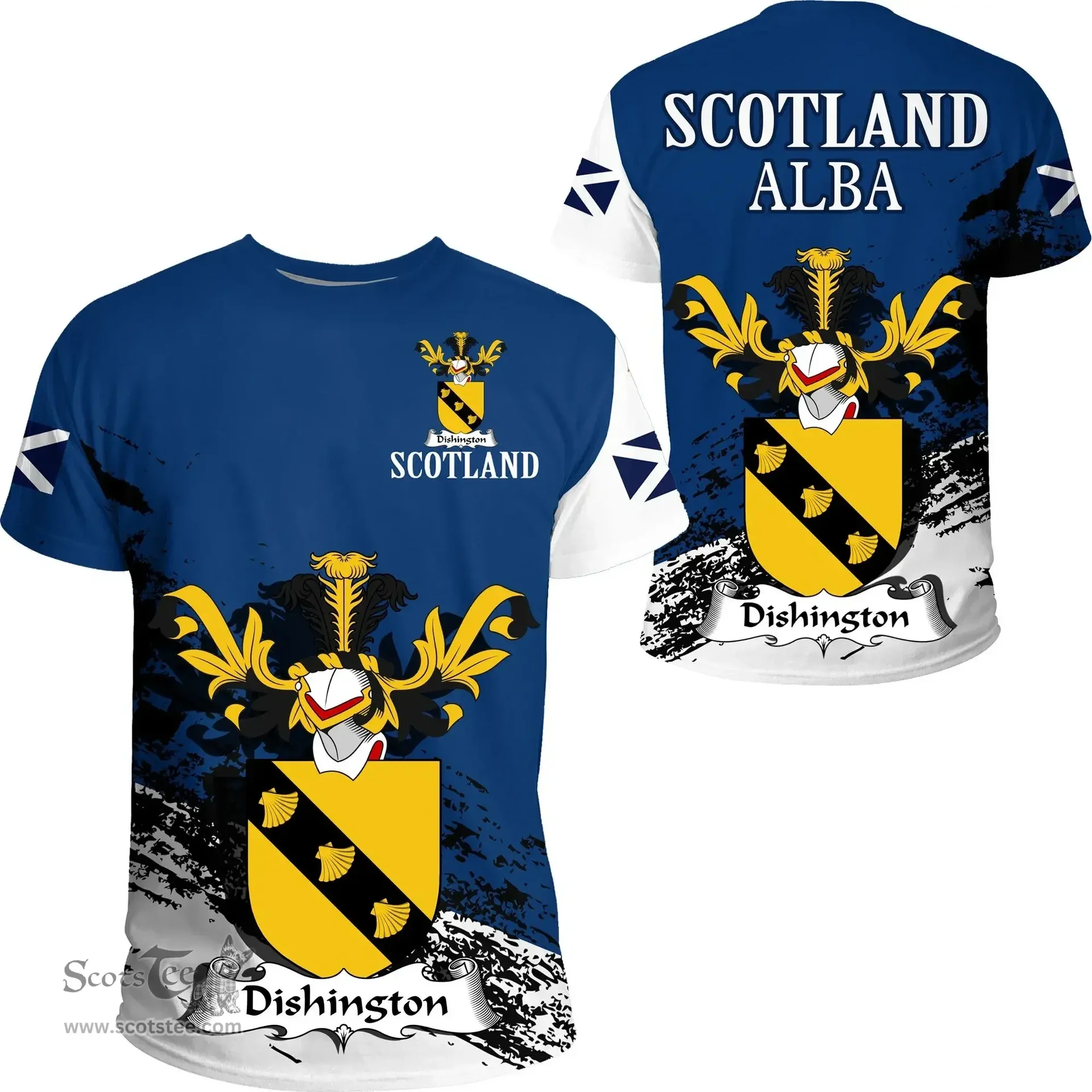 Scottish Dishington Clan Scottish Family Crest Scotland Alba Thistle T Shirt