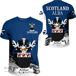 Scottish Arthur Clan Scottish Family Crest Scotland Alba Thistle T Shirt