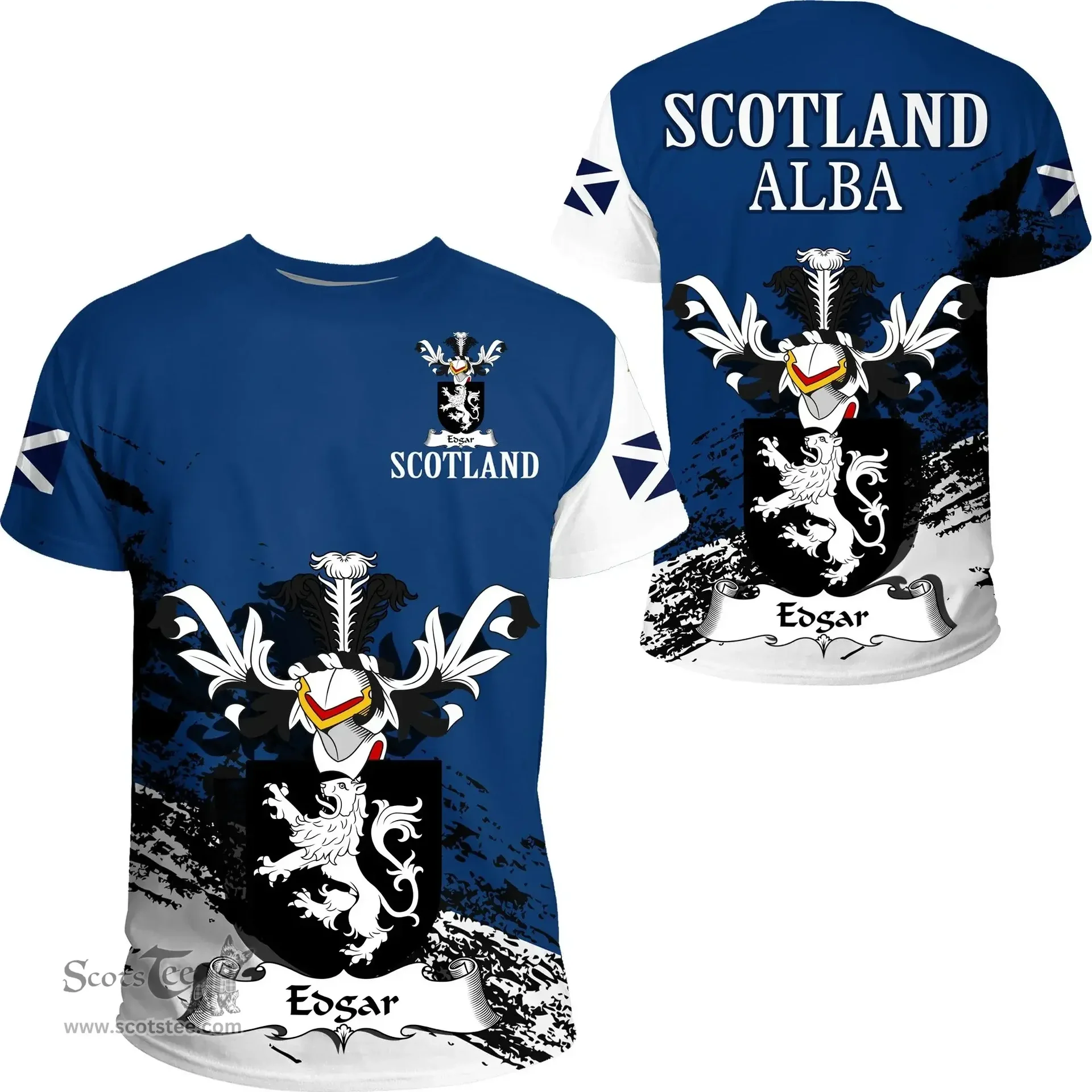 Scottish Edgar Clan Scottish Family Crest Scotland Alba Thistle T Shirt