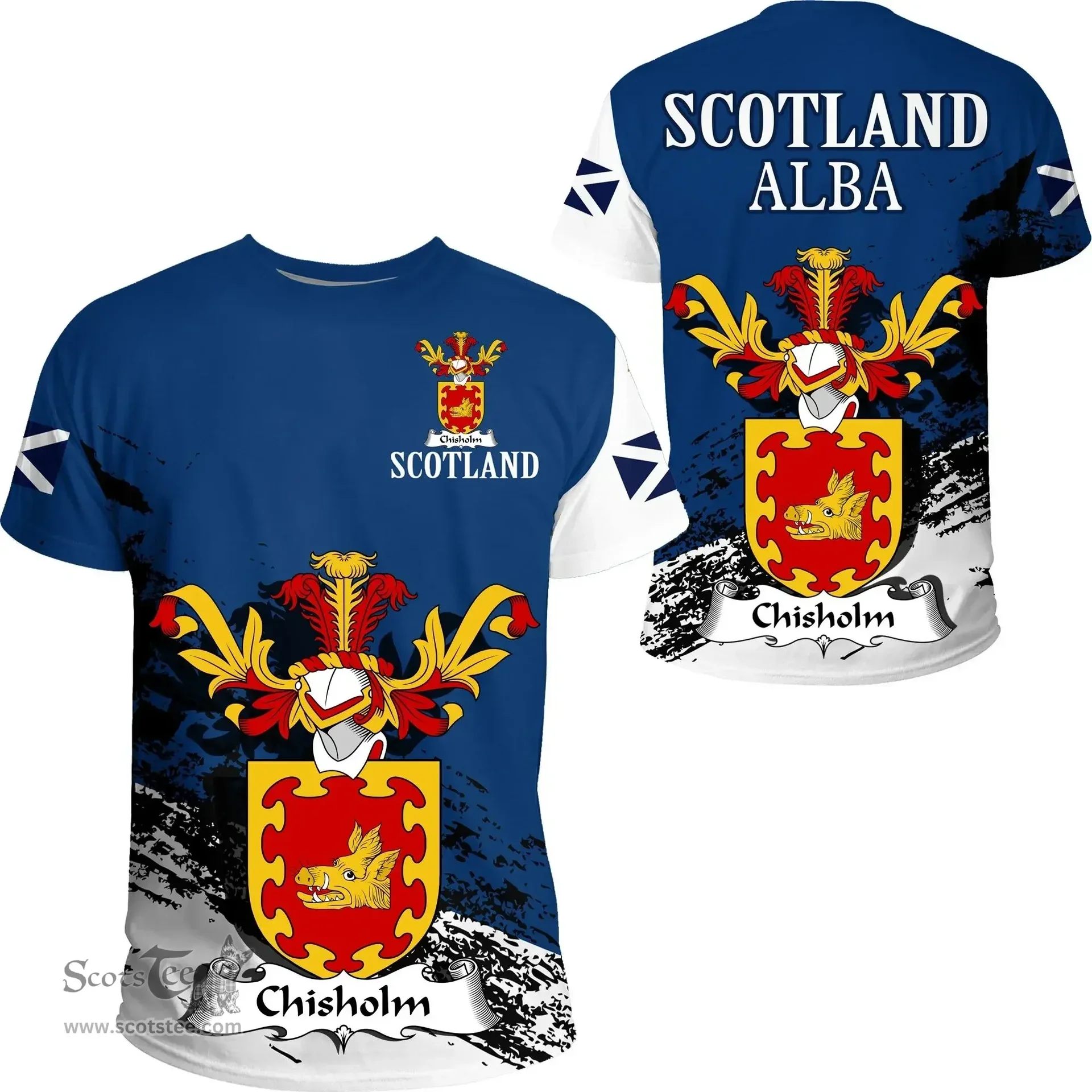 Scottish Chisholm Clan Scottish Family Crest Scotland Alba Thistle T Shirt