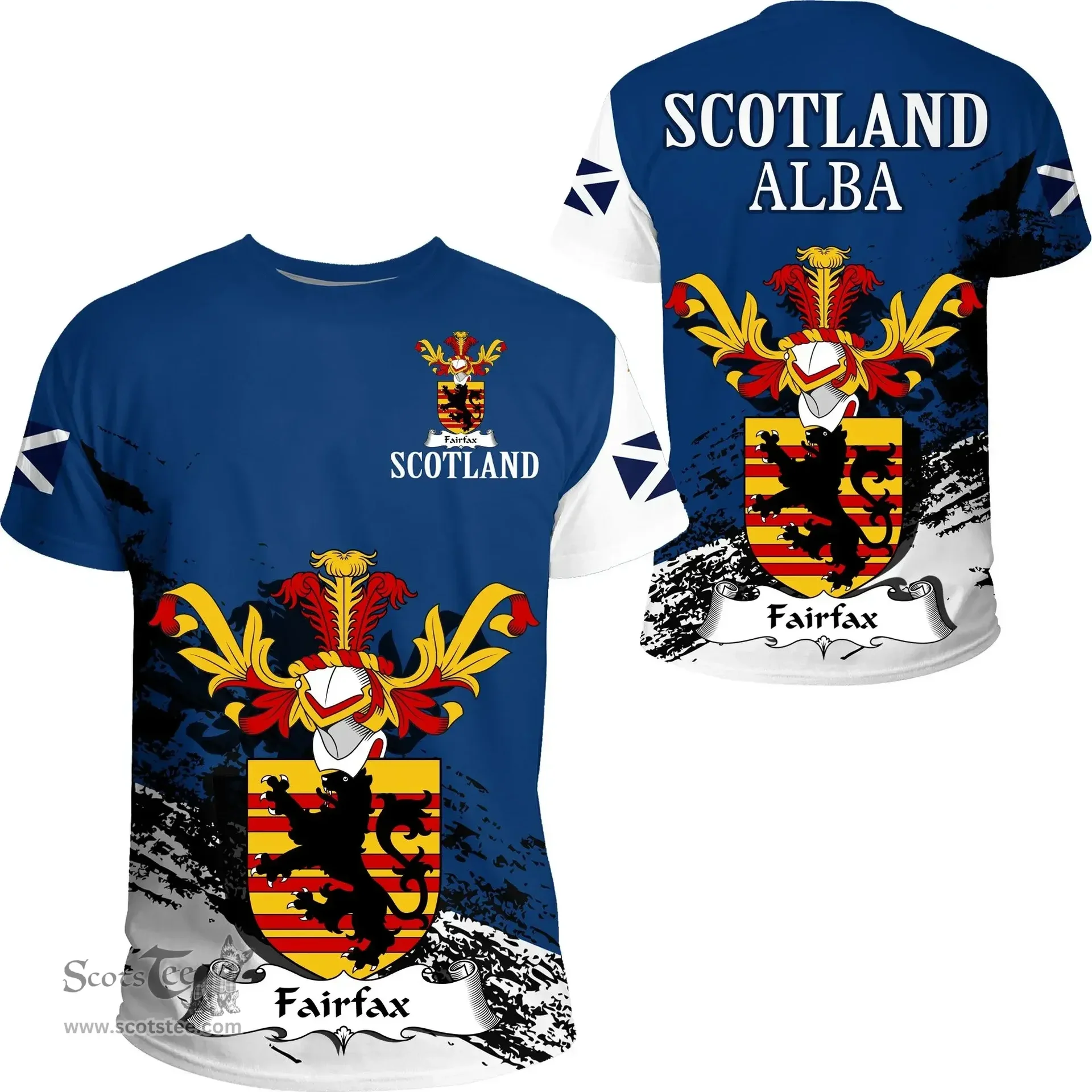 Scottish Fairfax Clan Scottish Family Crest Scotland Alba Thistle T Shirt