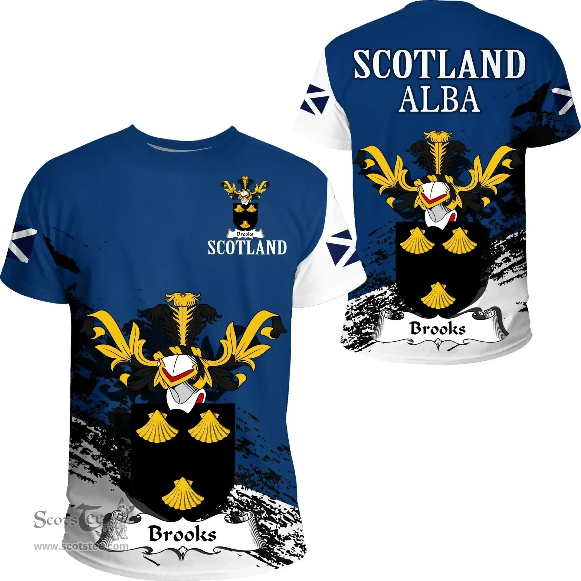 Scottish Brooks Clan Scottish Family Crest Scotland Alba Thistle T Shirt
